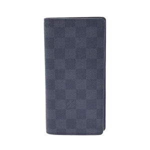Louis Vuitton Graphite Black Portefeuille Wallet Brazza Gray Long